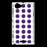 Coque Sony Xperia L pois prune