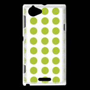 Coque Sony Xperia L pois vert clair