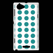 Coque Sony Xperia L pois bleu clair