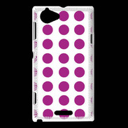 Coque Sony Xperia L pois framboise