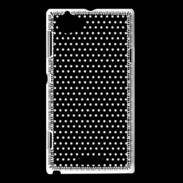 Coque Sony Xperia L pois noir & blanc