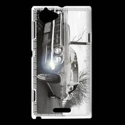 Coque Sony Xperia L Voiture en noir et blanc PR 20
