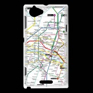Coque Sony Xperia L Plan de métro de Paris