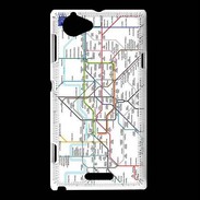 Coque Sony Xperia L Plan de métro de Londres