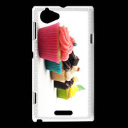 Coque Sony Xperia L Cupcakes en rang PR