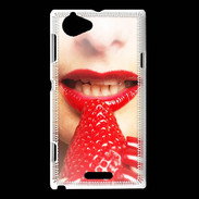 Coque Sony Xperia L Plaisir et fraise PR