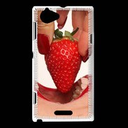 Coque Sony Xperia L Plaisir et fraise PR10
