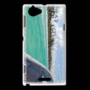 Coque Sony Xperia L Bord de plage en bateau