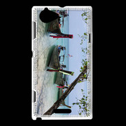 Coque Sony Xperia L DP Barge en bord de plage 2