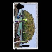 Coque Sony Xperia L DP Barge en bord de plage