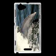 Coque Sony Xperia L Coque Dauphin et vague