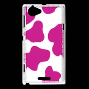 Coque Sony Xperia L vache rose