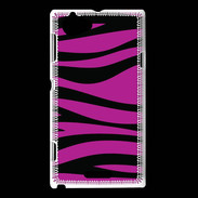 Coque Sony Xperia L zèbre rose & noir
