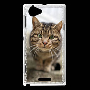 Coque Sony Xperia L Portrait de chat PR