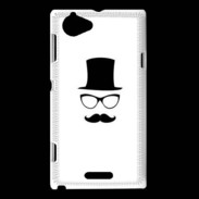 Coque Sony Xperia L chapeau moustache