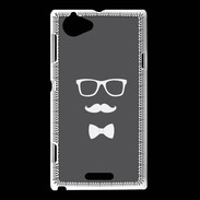 Coque Sony Xperia L moustache & noeud 2