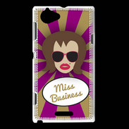 Coque Sony Xperia L Miss business Chatain