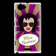 Coque Sony Xperia L Miss business Brune