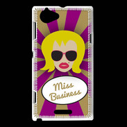 Coque Sony Xperia L Miss business Blonde