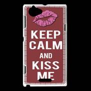 Coque Sony Xperia L Keep calm Girl Brique