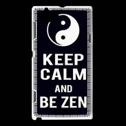 Coque Sony Xperia L Keep Calm Be Zen Noir