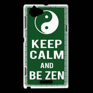 Coque Sony Xperia L Keep Calm Be Zen Vert