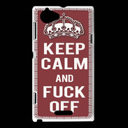 Coque Sony Xperia L Keep Calm Fuck Off Brique