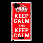 Coque Sony Xperia L Keep Calm Rouge