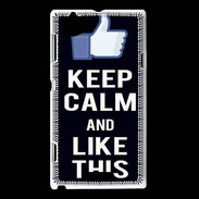 Coque Sony Xperia L Keep Calm Like This Noir