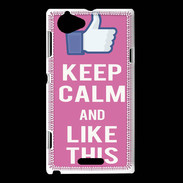Coque Sony Xperia L Keep Calm Like This Rose