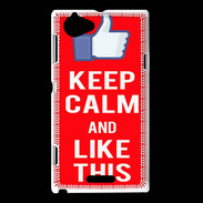Coque Sony Xperia L Keep Calm Like This Rouge