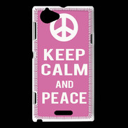 Coque Sony Xperia L Keep Calm Peace Rose