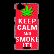 Coque Sony Xperia L Keep Calm Smoke Rouge