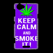 Coque Sony Xperia L Keep Calm Smoke it Violet