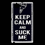Coque Sony Xperia L Keep Calm Suck me Noir