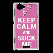 Coque Sony Xperia L Keep Calm Suck me Rose