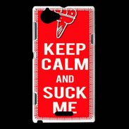Coque Sony Xperia L Keep Calm Suck me Rouge