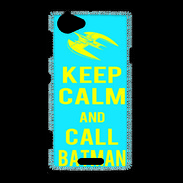 Coque Sony Xperia L Keep Calm Batman Cyan