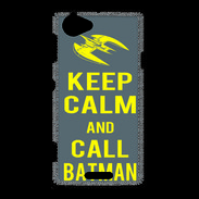 Coque Sony Xperia L Keep Calm Call Batman Gris