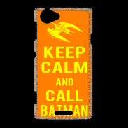 Coque Sony Xperia L Keep Calm Call Batman Orange