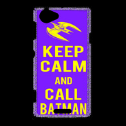 Coque Sony Xperia L Keep Calm Call Batman Violet