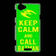 Coque Sony Xperia L Keep Calm Call Batman Vert
