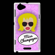 Coque Sony Xperia L Miss Champagne Blonde