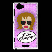 Coque Sony Xperia L Miss Champagne Rousse