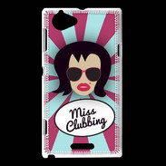 Coque Sony Xperia L Miss Clubbing Brune