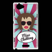 Coque Sony Xperia L Miss Clubbing Chatain