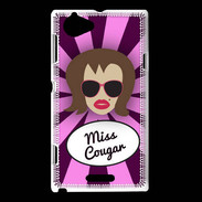 Coque Sony Xperia L Miss Cougar Chatain