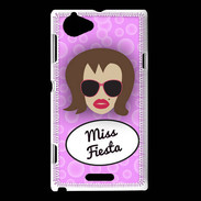 Coque Sony Xperia L Miss Fiesta Chatain