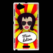 Coque Sony Xperia L Miss Latina Brune