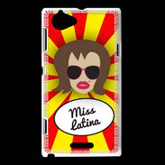 Coque Sony Xperia L Miss Latina Chatain